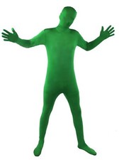 Tuta pelle verde - pelle, adulto
