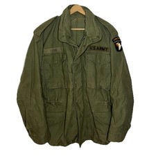 Giacca da campo vintage guerra Vietnam M-65 clima freddo 101° aviotrasportata uomo media