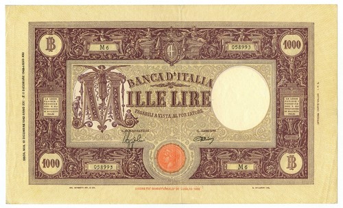 1000 lire barbetti - lire, grande