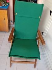 Sedia Poltrona pieghevole in Legno ciliegio 5 posizioni con imbottitura aggiunta