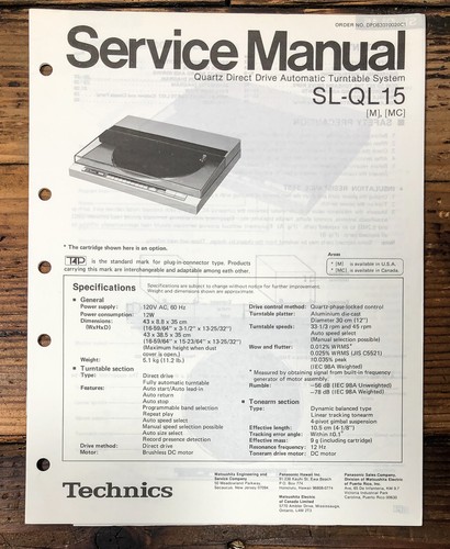 Technics ql15 - technics, sl-ql15