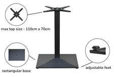 base tavolo in ghisa nera