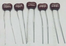 LOTTO 5 PEZZI CONDENSATORI MICA ARGENTATA SOSHIN 680pF 300 Volt 2% P.5mm AUDIO N