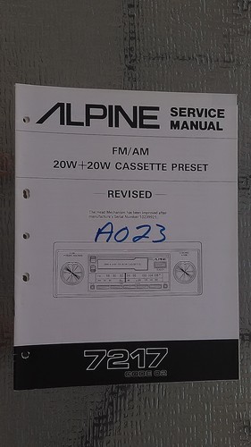 Alpine 7217 manuale - 7217,