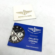 BREITLING CALLISTO CHRONO MANUAL ANLEITUNG INSTRUCTIONS originali vintage