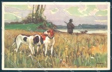 Animali Metlicovitz Puntatore Cane Caccia Degami cartolina TW1054