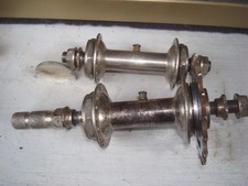 Coppia mozzi Durkopp, corsivo, nichelati, 36 fori, biciclette epoca