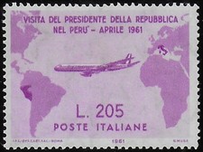 Merry Christmas - 1961 Italia Lire 205 Gronchi rosa MNH Sassone n. 921