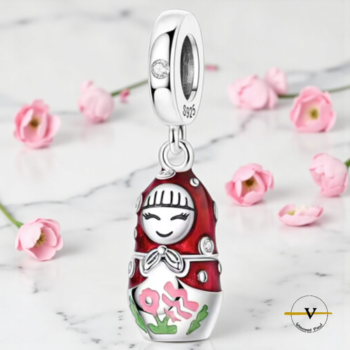Charm matrioska argento 925 - charm,