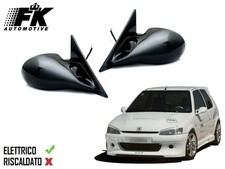 2 Specchietti Sportivi Tuning Peugeot 106 1996-2000 Elettrici DA VERNICIARE