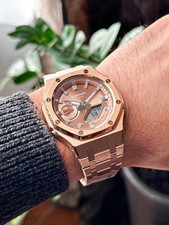 Orologio Casio G-Shock GA-2100BM-7A5ER mod acciaio inox personalizzato forgiato oro rosa