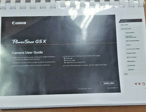Canon powershot g5x - powershot, manuale
