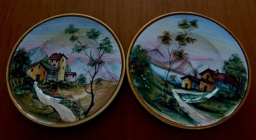 Due piatti ceramica etrusca - piatti,