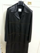 Trench  in pelle donna marca Enrico Coveri taglia 42, nuovo