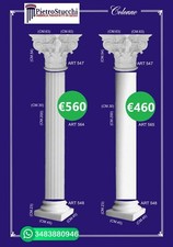 Colonne in gesso scanalate