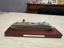 Modellino nave Costa Favolosa Costa Crociere con base vintage da collezione
