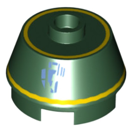 Lego cono verde - cono, 2x2