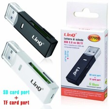 Lettore Schede SD/TF USB 3.0 LinQ IT7955 5Gbps Plug & Play Computer/Notebook
