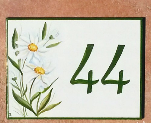 Numero civico con - con, disegno
