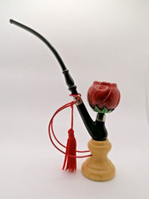 pipa artigianale di design Lujozz completa di elegante supporto