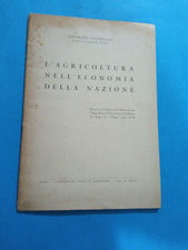 GIUSEPPE TASSINARI LIBRO BIGLIETTO MINISTRO FASCISTA AGRICOLTURA AUTARCHIA 1940