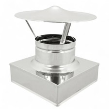 Fumaiolo in acciaio inox quadro a cappello cinese