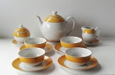 Servizio Tè The Caffè x 4 Porcellana Accornero Design Solafrance Vintage (B29)