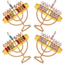  4 Pcs Porta Tovaglioli Da Tavola Anelli Di Metallo Del Tovagliolo