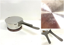 VINTAGE PASTA POT ALESSI CASSERUOLA + COPERCHIO + SOTTOPENTOLA ACCIAIO MELAMMINA