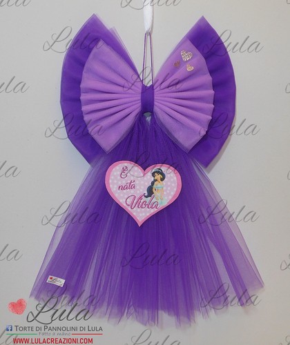 Fiocco nascita tulle - in,