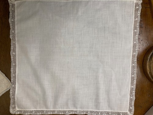 Antico fazzoletto ricamato - , in