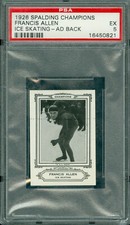 1926 SPALDING OLYMPICS FRANCESCO ALLEN PATTINAGGIO SU GHIACCIO PUBBLICITÀ RETRO BGS 5 100 CONIATO *