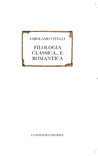 Girolamo vitelli filologia - vitelli,,