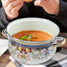  Household Pentola pratico POT della minestra dello smalto Stock Pot fondo