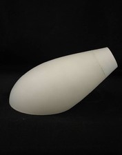 Ricambio Paralume Vetro Bianco Satinato Lampada Applique Lampadario Glass H.9 Cm