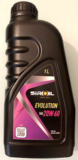 Olio SAE 20W60 Evolution Siroil, per motori nuovi ed usurati, confezione da 1L