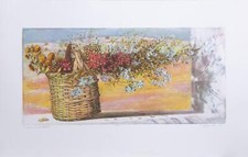 Marco Zambrelli, Cesto, Acquatinta Cera Morbida, firmato, numerato, datato e titolato