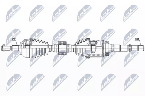 Semiasse nty 998mm - semiasse,