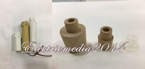 Finta candela legno con - candela,