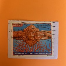 REPUBBLICA 2010 USATO , MADE IN ITALY LAVORAZIONE DEL  CORALLO TORRE DEL GRECO