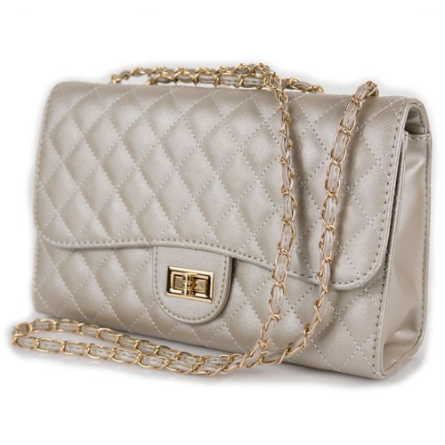 Borsa tracolla argento donna