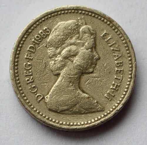 Moneta una sterlina inglese - moneta, da