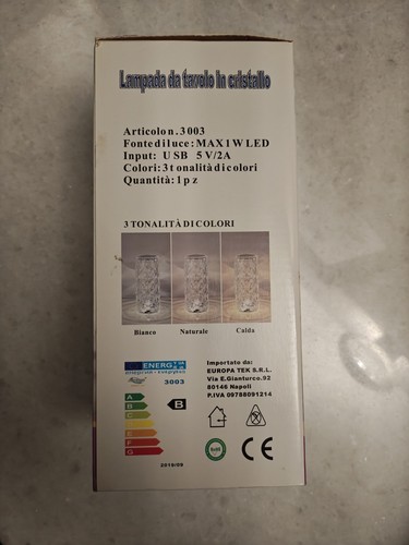 Lampada tavolo touch senza - da,