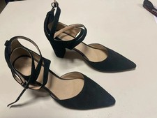 Scarpa decoltè camoscio nero Pier.One  cinturino tg 42 n50