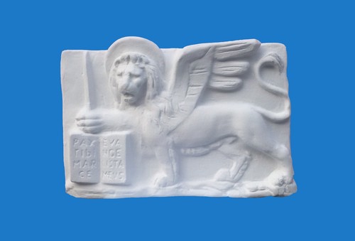 Bassorilievo gesso leone - bassorilievo, in