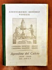 AGENDINA DEL CALCIO 1939 1940, RINALDO BARLASSINA, TIP. GAZZETTA SPORT 