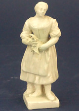 Geminiano COZZI Scultura ceramica bianca Dama con cacciagione Venezia 1700 XVIII