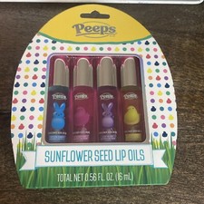 Taste Beauty x PEEPS~NUOVO CON SCATOLA Set di 4 Oli Labbra Semi di Girasole Aromatizzati Assortiti