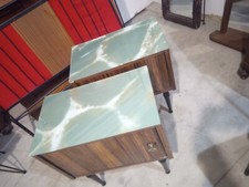 Pair antique wooden - pair,