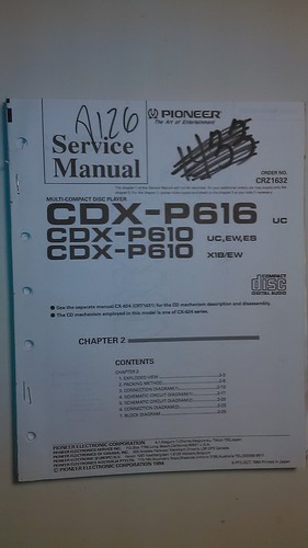 Pioneer cdx p616 p610 manuale - cdx-p616,